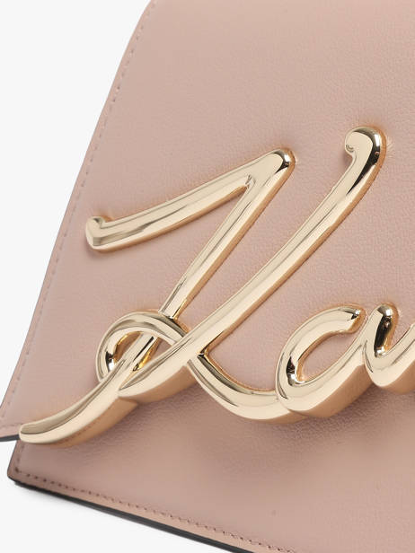Sac Bandoulière K Signature Cuir Karl lagerfeld Rose k signature A1W30038 vue secondaire 2