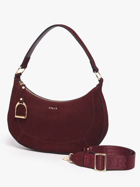 Sac Porté épaule Altesse Suede Cuir Etrier Rouge altesse suede EASU017M vue secondaire 3