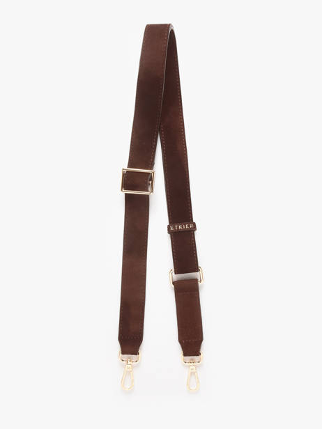 Bandoulière De Sac Etrier Marron altesse suede EASU070M