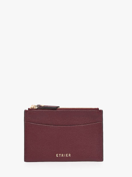 Card Holder Tradition Leather Etrier Red tradition ETRA094M