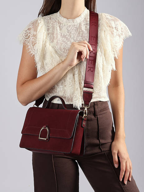 Sac Bandoulière M Altesse Suede Etrier Rouge altesse suede EASU048M vue secondaire 1