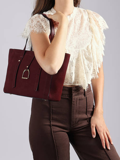 Sac Porté épaule Altesse Suede Cuir Etrier Rouge altesse suede EASU088S vue secondaire 1