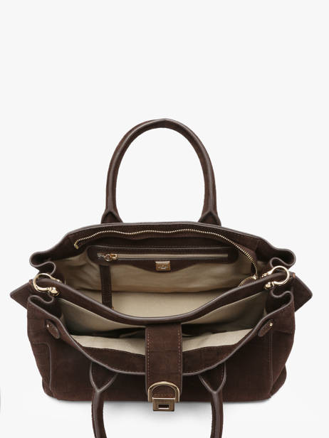 Sac Porté Main M Equestre Croco Cuir Etrier Marron equestre croco EEQC142M vue secondaire 5