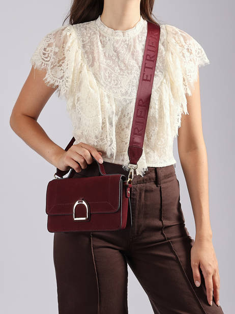 Sac Bandoulière S Altesse Suede Etrier Rouge altesse suede EASU048S vue secondaire 1
