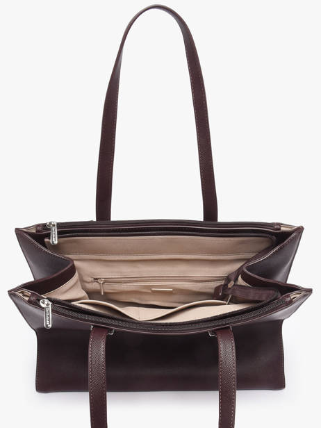Sac Porté épaule Saffiano Polyester David jones Marron saffiano 4N vue secondaire 3