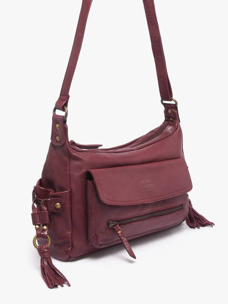Sac Bandoulière Cow Cuir Basilic pepper Rouge cow BCOW86 vue secondaire 1