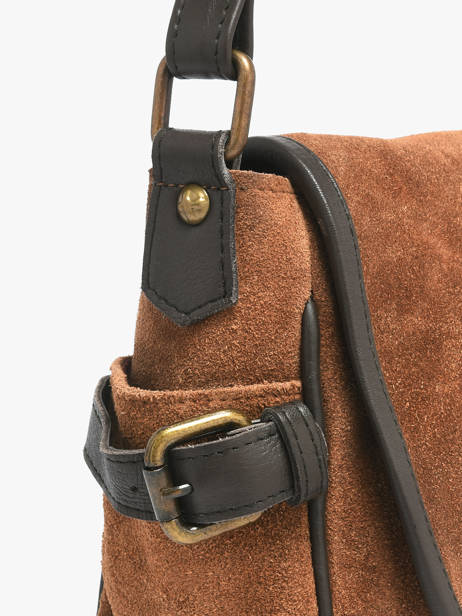 Sac Bandoulière Vienne Cuir Basilic pepper Marron vienne BVIE02 vue secondaire 2