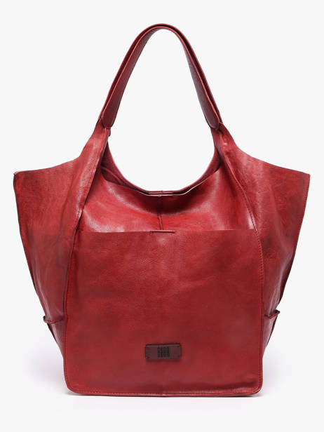 Shoulder Bag Heritage Leather Biba Red heritage HOM1L