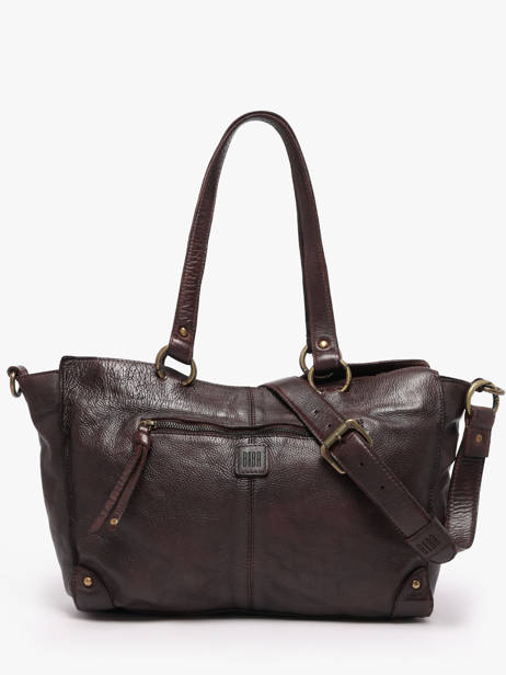 Sac Bandoulière Heritage Cuir Biba Marron heritage AKA2L vue secondaire 3