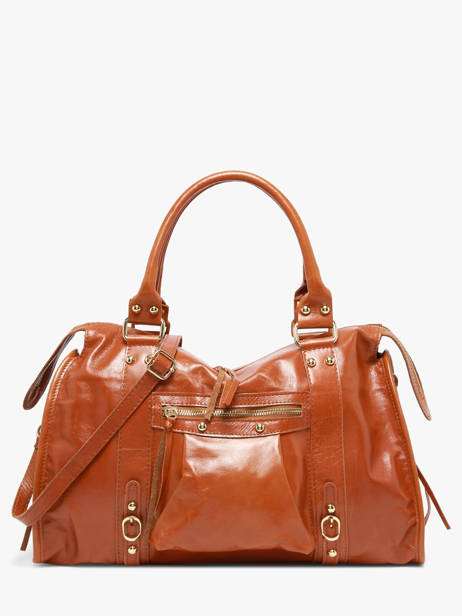 Sac Porté épaule Shiny Sauvage Cuir A4 Milano Marron shiny sauvage SS24095