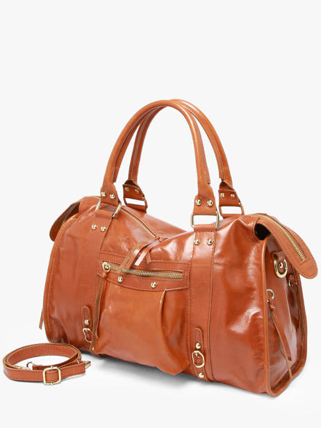 Sac Porté épaule Shiny Sauvage Cuir A4 Milano Marron shiny sauvage SS24095 vue secondaire 1