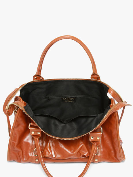 Sac Porté épaule Shiny Sauvage Cuir A4 Milano Marron shiny sauvage SS24095 vue secondaire 2