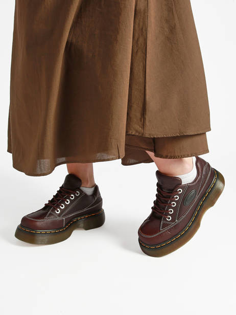 Sneakers Plateforme En Cuir Dr martens Marron women 41129200 vue secondaire 1