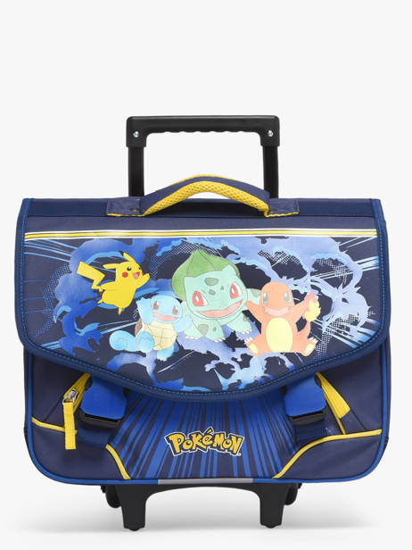 Cartable à Roulettes 2 Compartiments Pokemon Bleu pokemon & friends 26KK203K