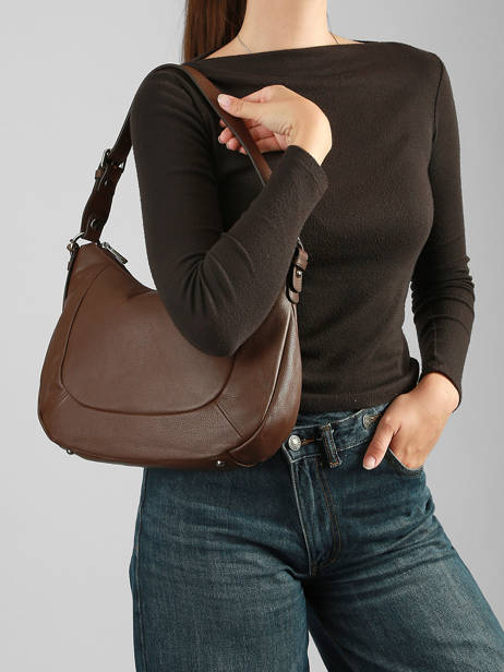 Besace Confort Cuir Hexagona Marron confort 464779 vue secondaire 1