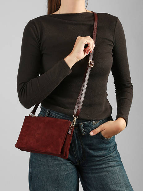 Sac Bandoulière Velvet Caviar Cuir Milano Violet velvet caviar VC24117 vue secondaire 1