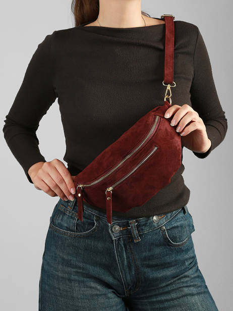 Sac Banane Cuir Milano Violet velvet VE24119O vue secondaire 1