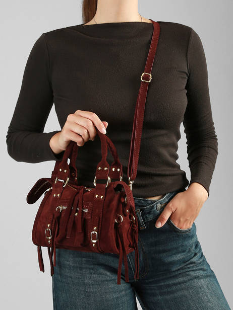 Crossbody Bag Velvet Leather Milano Red velvet VE24092O other view 1