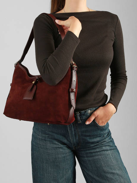 Sac Porté épaule Velvet Caviar Cuir Milano Violet velvet caviar VC250610 vue secondaire 1