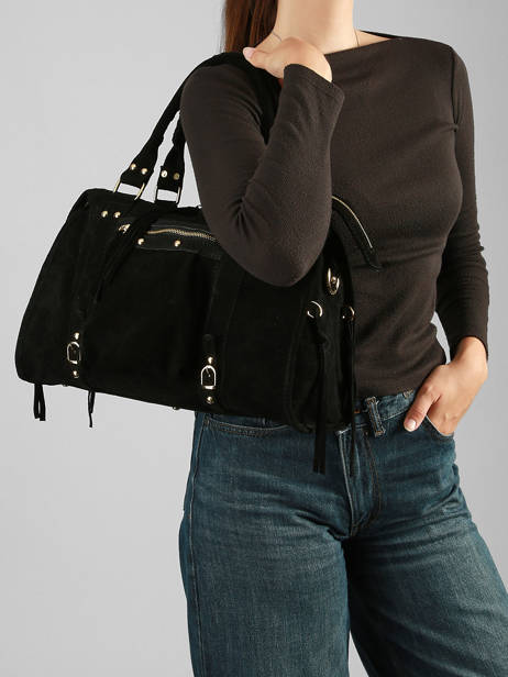 Sac Porté épaule A4 Velvet Milano Noir velvet VE24095O vue secondaire 1