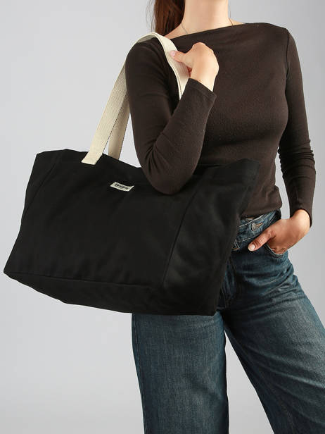 Sac Porté épaule Best Seller Coton Hindbag Noir best seller CLAUDE vue secondaire 1