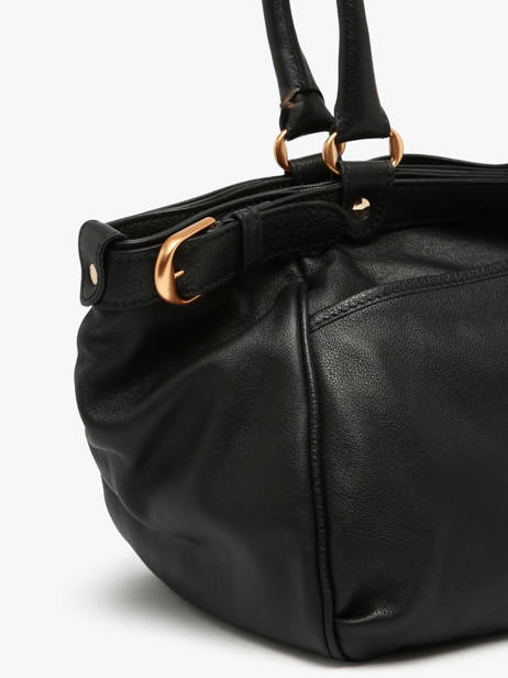 Grand Sac Lune En Cuir Vanessa bruno Noir lune 11V40921 vue secondaire 2