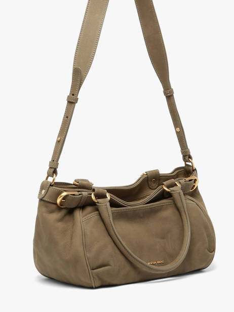 Petit Sac Lune En Cuir Nubuck Vanessa bruno Beige lune 3V40920 vue secondaire 1