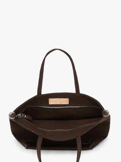 Petit Cabas Zippé Paillettes Vanessa bruno Marron cabas 1V40435 vue secondaire 2