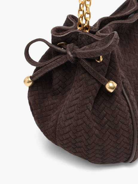 Sac Bandoulière Studio Cuir Gerard darel Marron studio DES07477 vue secondaire 2