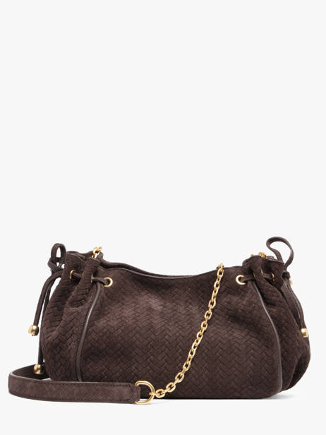 Sac Bandoulière Studio Cuir Gerard darel Marron studio DES07477 vue secondaire 4