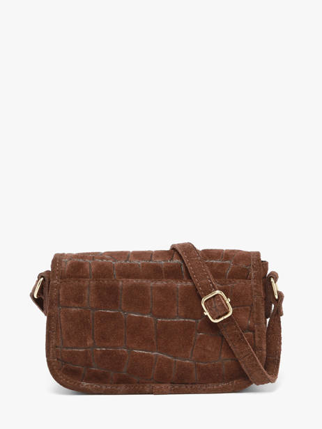 Sac Bandoulière Velvet Croco Cuir Milano Marron velvet croco CV26062 vue secondaire 3
