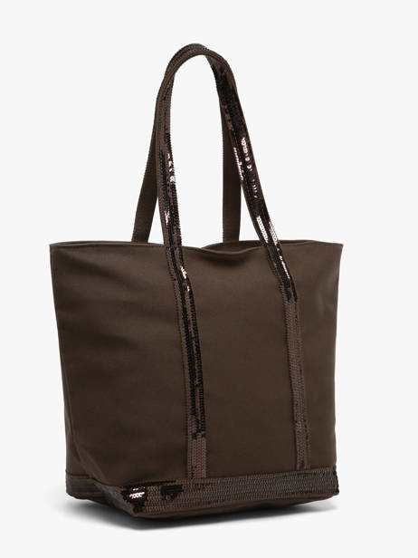 Sac Porté Main Cabas Coton Vanessa bruno Marron cabas 1V40378 vue secondaire 1