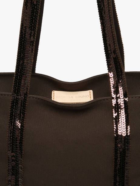 Sac Porté Main Cabas Coton Vanessa bruno Marron cabas 1V40378 vue secondaire 2