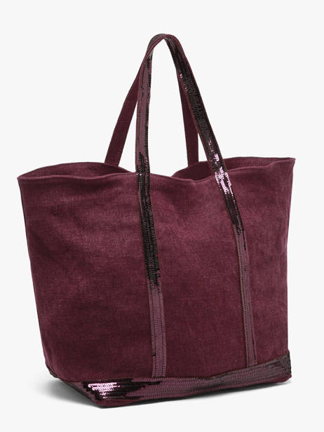Le Cabas L Lin Et Paillettes Vanessa bruno Violet cabas lin 31V40315 vue secondaire 1