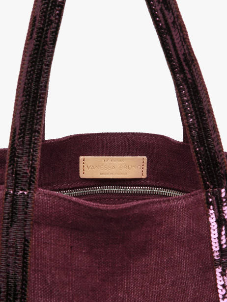 Le Cabas L Lin Et Paillettes Vanessa bruno Violet cabas lin 31V40315 vue secondaire 2