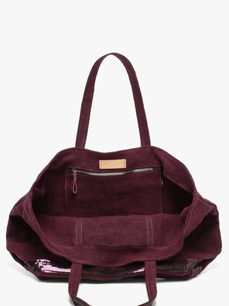 Le Cabas L Lin Et Paillettes Vanessa bruno Violet cabas lin 31V40315 vue secondaire 3