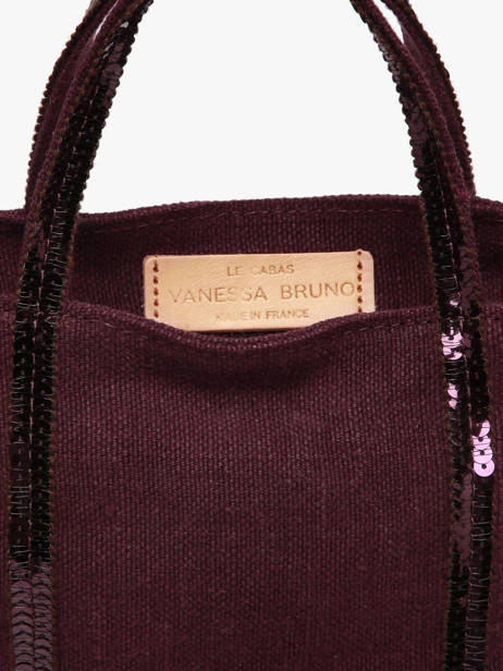 Sac Bandoulière Baby Cabas Lin Paillettes Vanessa bruno Violet cabas lin 31V40410 vue secondaire 2