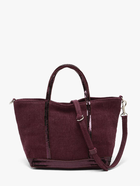 Sac Bandoulière Baby Cabas Lin Paillettes Vanessa bruno Violet cabas lin 31V40410 vue secondaire 4