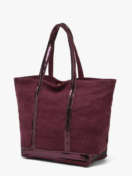 Le Cabas Zippé M Lin Et Paillettes Vanessa bruno Violet cabas lin 31V40378 vue secondaire 1
