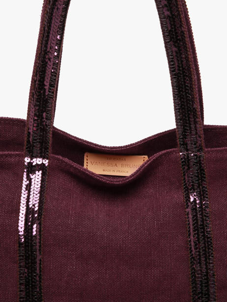 Le Cabas Zippé M Lin Et Paillettes Vanessa bruno Violet cabas lin 31V40378 vue secondaire 2