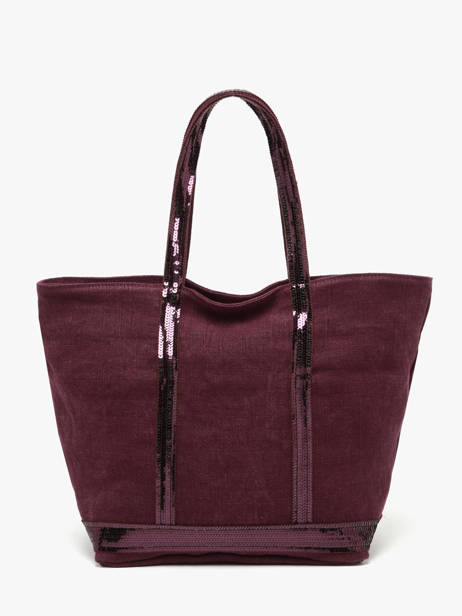 Le Cabas Zippé M Lin Et Paillettes Vanessa bruno Violet cabas lin 31V40378 vue secondaire 4
