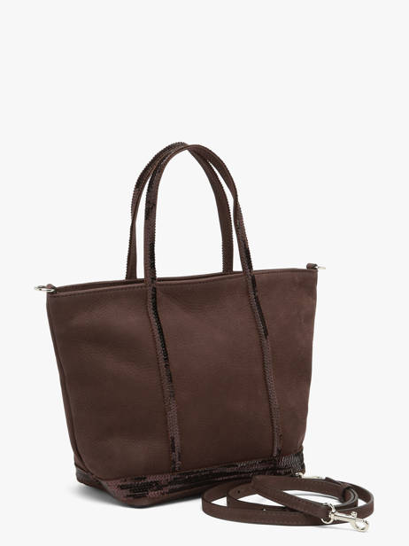 Sac Bandoulière Cabas Cuir Cuir Vanessa bruno Marron cabas cuir 8V40435 vue secondaire 1