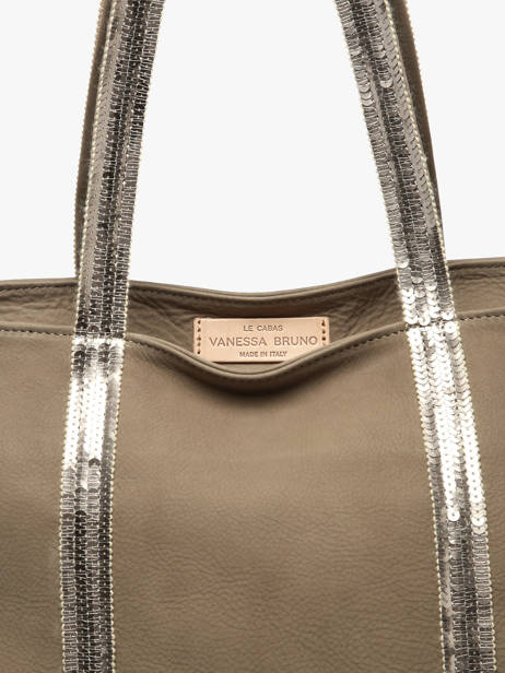 Sac Porté épaule Cabas Cuir Cuir Vanessa bruno Beige cabas cuir 8V40409 vue secondaire 2