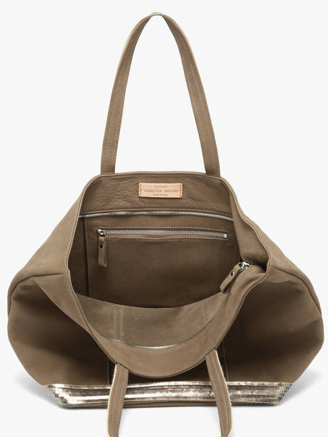 Sac Porté épaule Cabas Cuir Cuir Vanessa bruno Beige cabas cuir 8V40409 vue secondaire 3