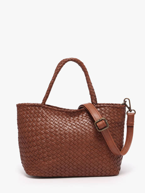 Sac Bandoulière Lisbonne Cuir Basilic pepper Marron lisbonne BLIS01 vue secondaire 4