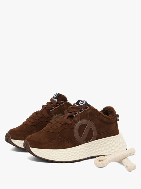 Sneakers Plateforme En Cuir No name Marron women NNVESC04 vue secondaire 1