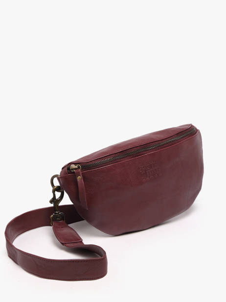 Sac Banane Cow Cuir Basilic pepper Rouge cow BCOW55 vue secondaire 1