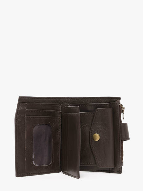 Porte-monnaie Porte-cartes Cow Cuir Basilic pepper Marron cow BCOW94 vue secondaire 2