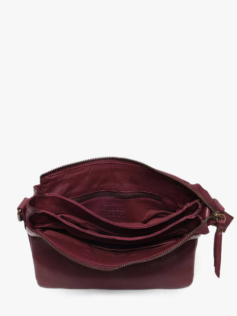 Sac Bandoulière Cow Cuir Basilic pepper Rouge cow BCOW83 vue secondaire 3