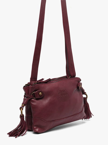 Sac Bandoulière Cow Cuir Basilic pepper Rouge cow BCOW82 vue secondaire 1
